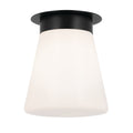 KICHLER 52585BK Albers 8.5 Inch 1 Light Flush Mount With Opal Glass In Black