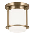 KICHLER 52596CPZ Brit 7.25 Inch 1 Light Flush Mount With Satin Etched Cased Opal Glass In Champagne Bronze