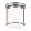 KICHLER 52596PN Brit 7.25 Inch 1 Light Flush Mount With Satin Etched Cased Opal Glass In Polished Nickel