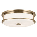 KICHLER 52597CPZ Brit 18 Inch 4 Light Flush Mount With Satin Etched Cased Opal Glass In Champagne Bronze