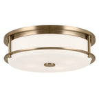 KICHLER 52597CPZ Brit 18 Inch 4 Light Flush Mount With Satin Etched Cased Opal Glass In Champagne Bronze