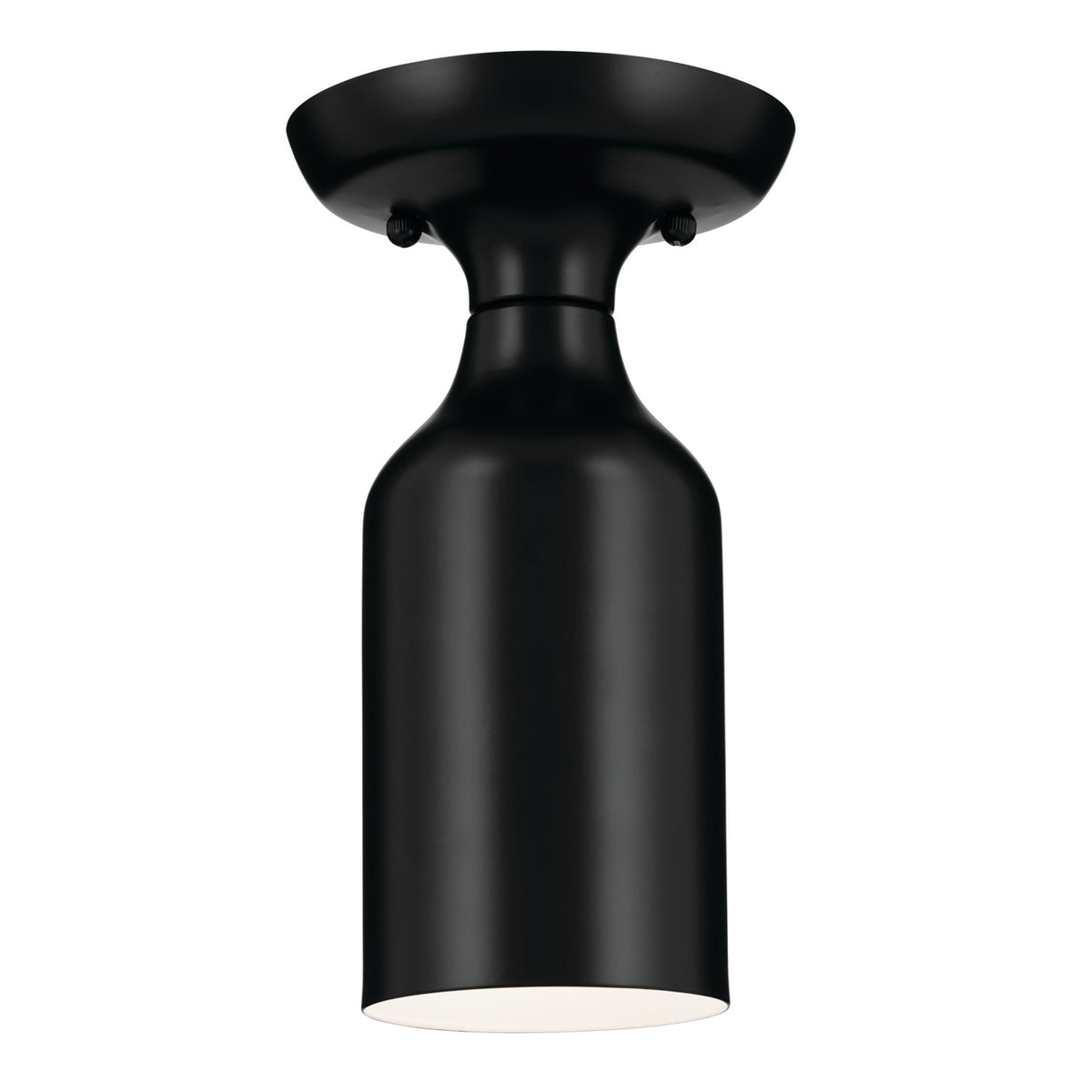 KICHLER 52598BK Sisu 9 Inch 1 Light Semi Flush In Black