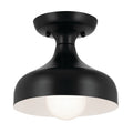 KICHLER 52599BK Sisu 6.75 Inch 1 Light Semi Flush In Black