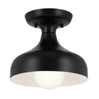 KICHLER 52599BK Sisu 6.75 Inch 1 Light Semi Flush In Black