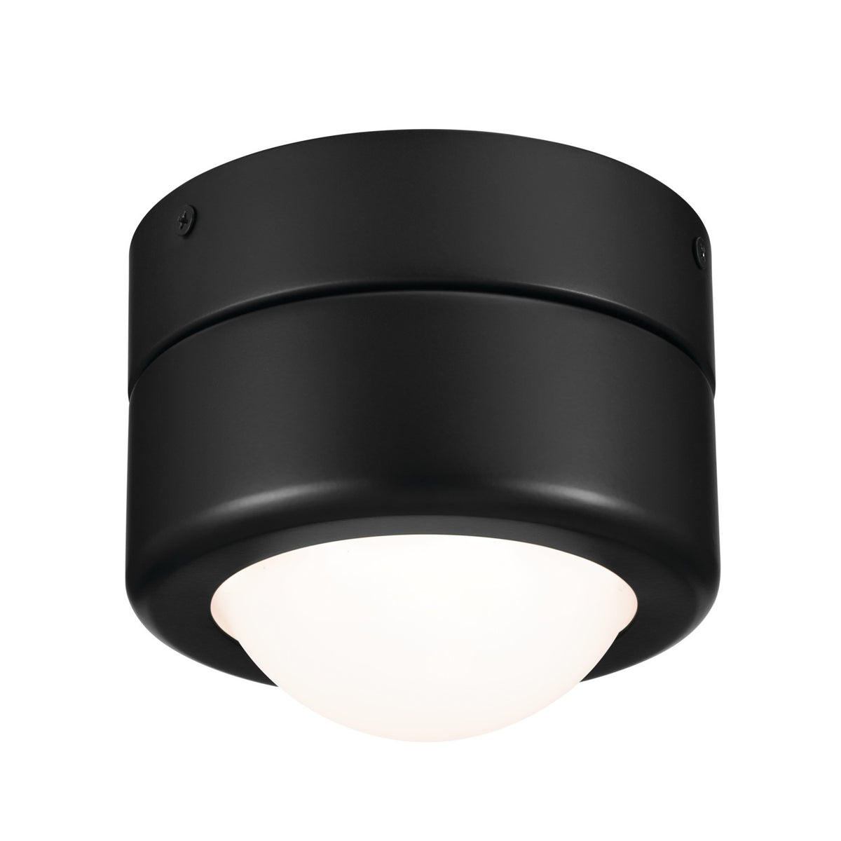 KICHLER 52600BK Tibbi 5.5 Inch 1 Light Led Flush Mount With Satin Etched Cased Opal Glass In Black