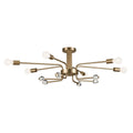 KICHLER 52602CPZ Ocala 41.25 Inch 6 Light Flush Mount With Clear Crystal In Champagne Bronze