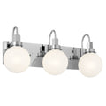KICHLER 55151CH Hex 22.75 Inch 3 Light Vanity With Opal Glass In Chrome
