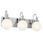 KICHLER 55151CH Hex 22.75 Inch 3 Light Vanity With Opal Glass In Chrome