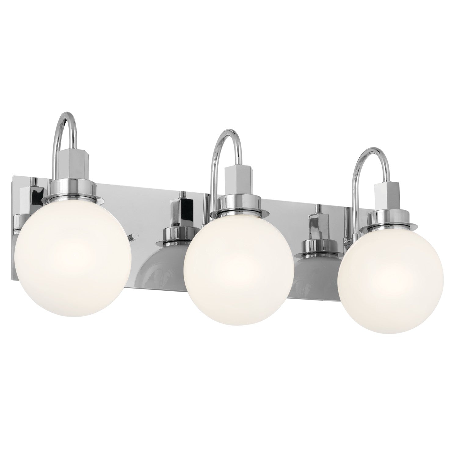 KICHLER 55151CH Hex 22.75 Inch 3 Light Vanity With Opal Glass In Chrome