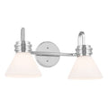 KICHLER 55154CH Farum 19.25 Inch 2 Light Vanity With Opal Glass In Chrome