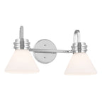 KICHLER 55154CH Farum 19.25 Inch 2 Light Vanity With Opal Glass In Chrome