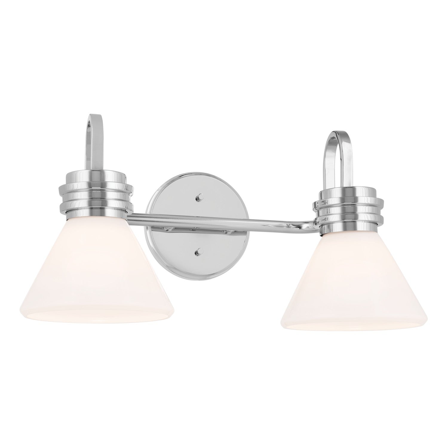 KICHLER 55154CH Farum 19.25 Inch 2 Light Vanity With Opal Glass In Chrome