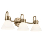 KICHLER 55155CPZ Farum 26 Inch 3 Light Vanity With Opal Glass In Champagne Bronze