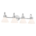 KICHLER 55156CH Farum 34 Inch 4 Light Vanity With Opal Glass In Chrome