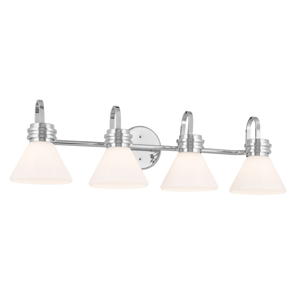 KICHLER 55156CH Farum 34 Inch 4 Light Vanity With Opal Glass In Chrome