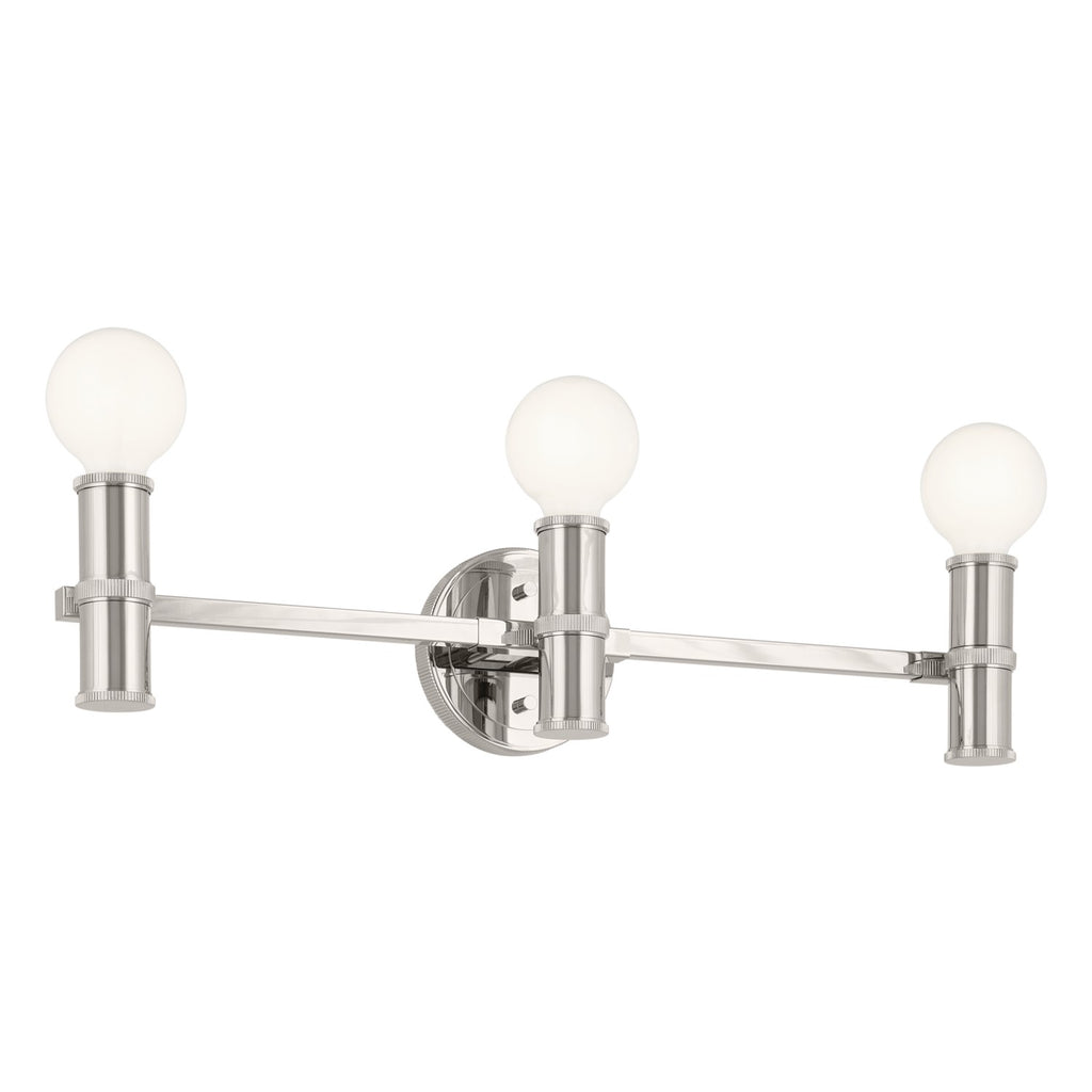 KICHLER 55157PN Torche 24.25 Inch 3 Light Vanity In Polished Nickel