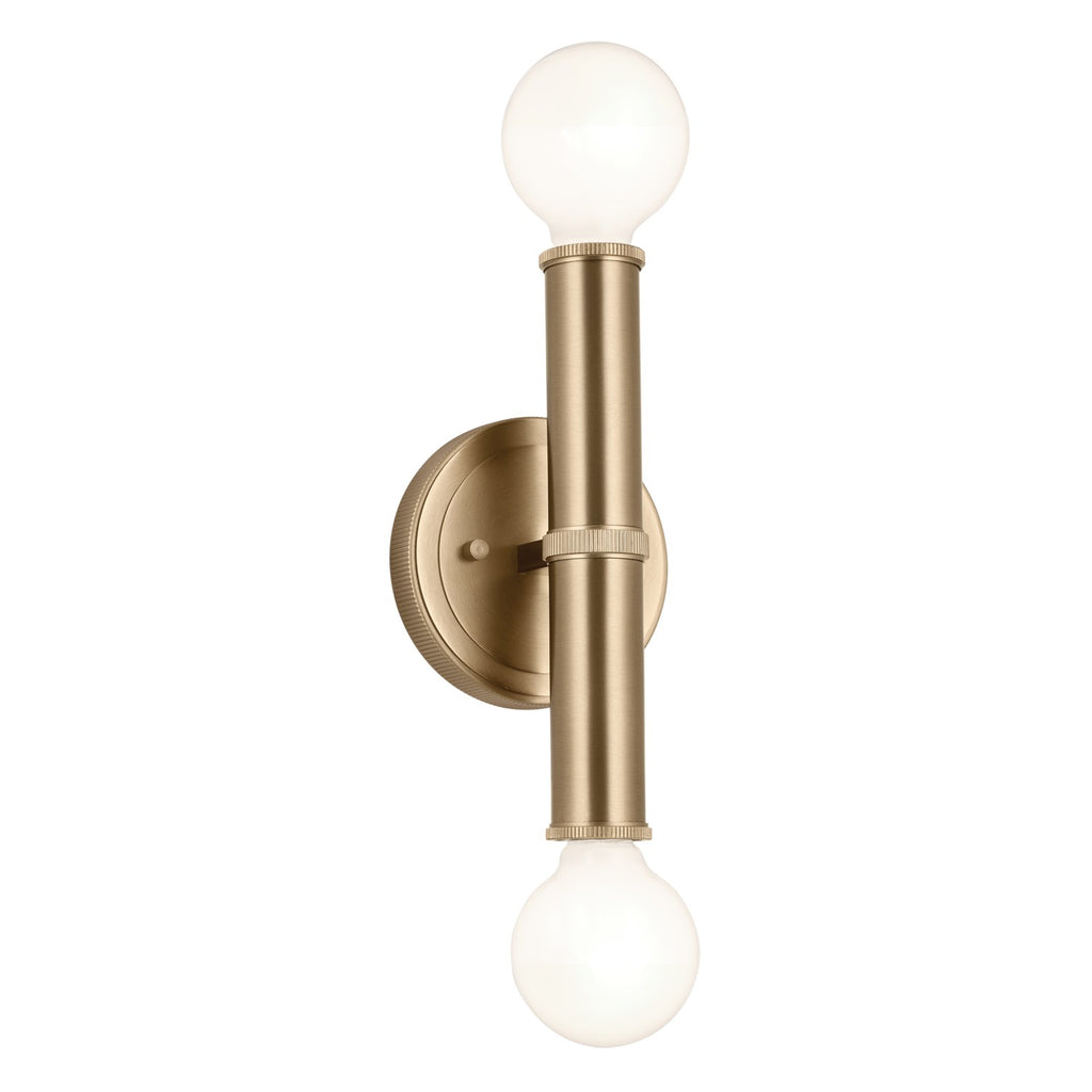 KICHLER 55159CPZ Torche 9.75 Inch 2 Light Wall Sconce In Champagne Bronze