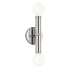 KICHLER 55159PN Torche 9.75 Inch 2 Light Wall Sconce In Polished Nickel