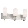 KICHLER 55163PN Solia 24 Inch 3 Light Vanity With Opal Glass In Polished Nickel With Stain Nickel