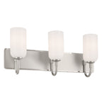 KICHLER 55163PN Solia 24 Inch 3 Light Vanity With Opal Glass In Polished Nickel With Stain Nickel