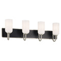 KICHLER 55164NI Solia 32 Inch 4 Light Vanity With Opal Glass In Brushed Nickel With Black