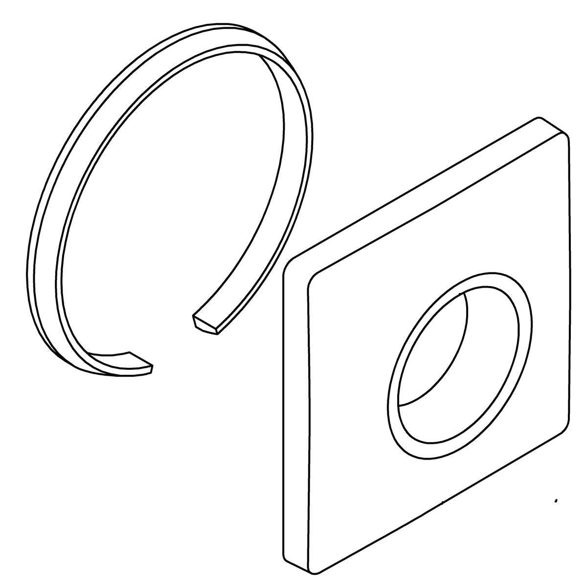 KOHLER Escutcheon Kit - Polished Chrome, K-1327248-CP