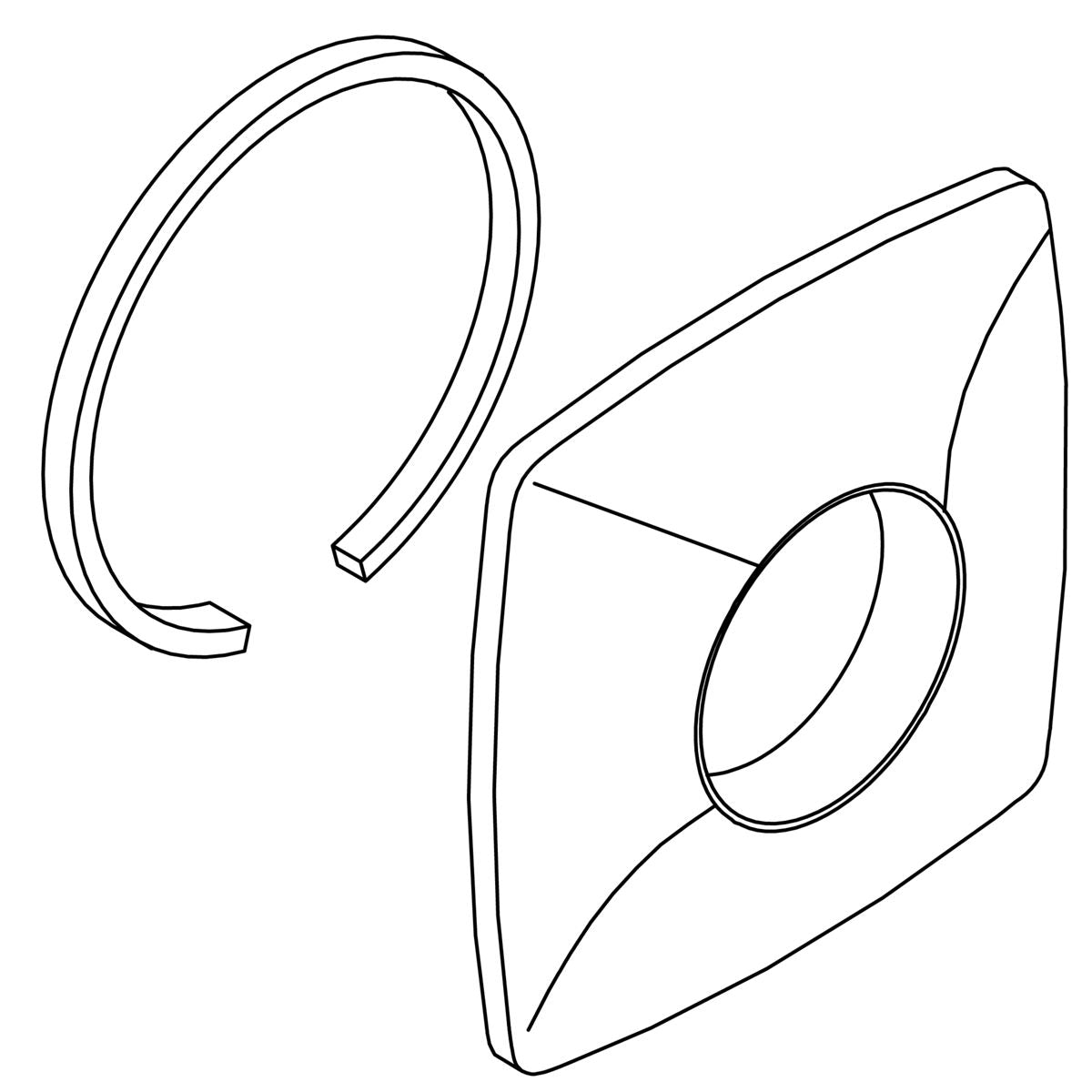 KOHLER Escutcheon Kit - Polished Chrome, K-1327250-CP