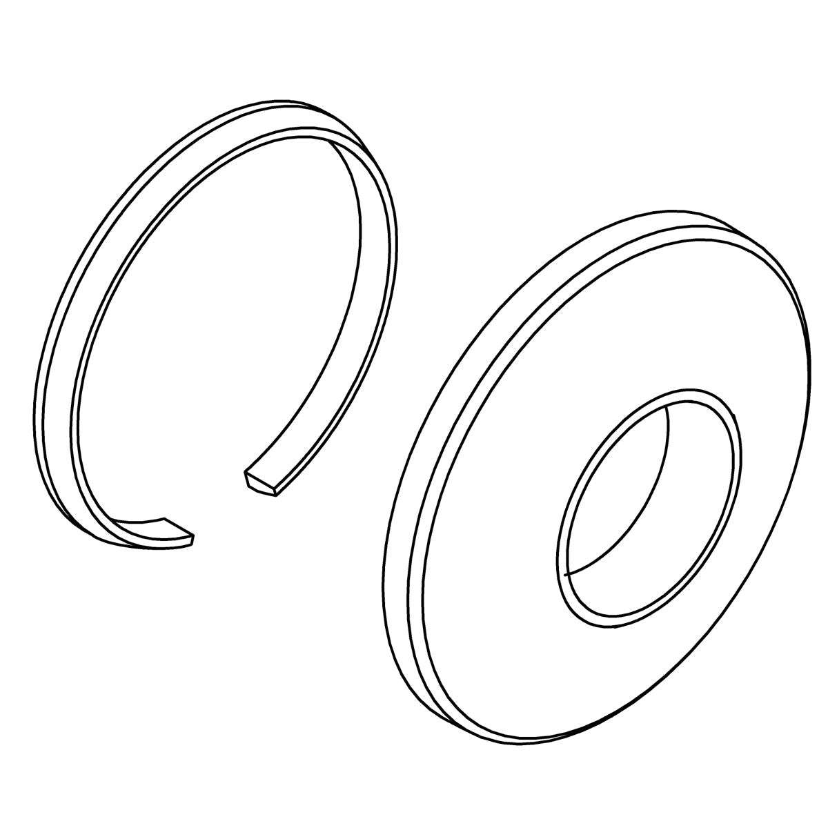 KOHLER Escutcheon Kit - Polished Chrome, K-1327251-CP