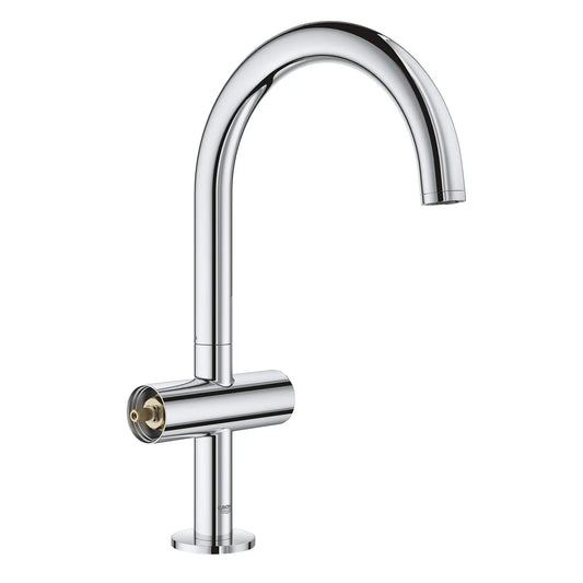 GROHE 21027003 Atrio New Single Hole Two-Handle L-Size Bathroom Faucet 1.2 GPM - Chrome