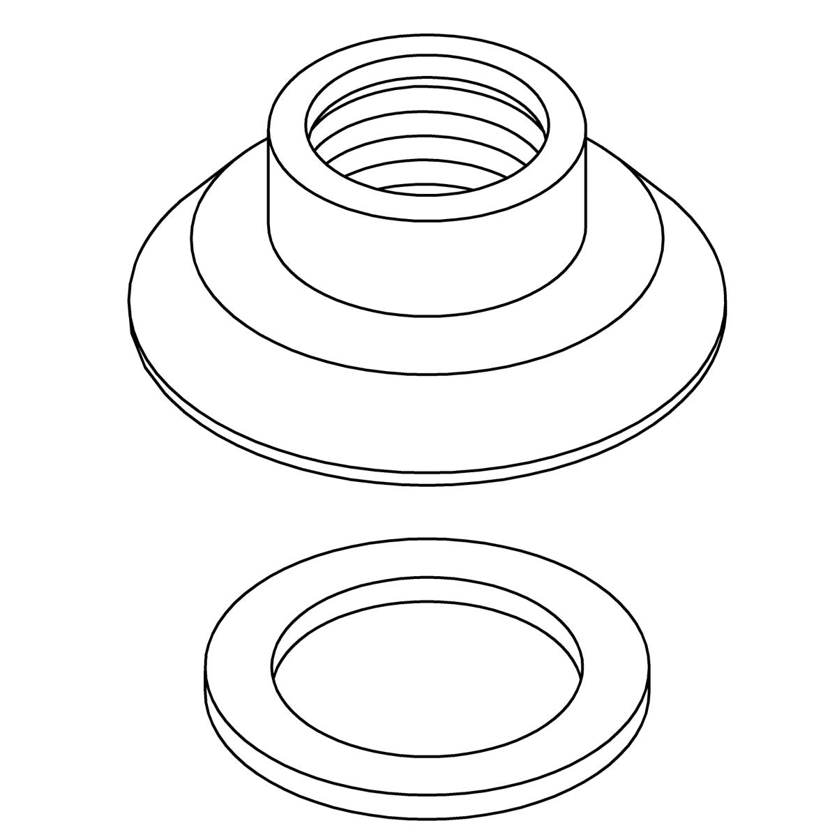 KOHLER H/S Escutcheon Hardware Kit - Matte Black, K-1331552-BL