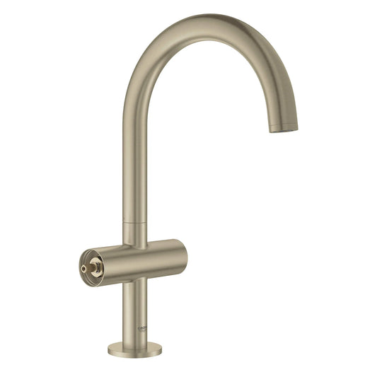 GROHE 21027EN3 Atrio New Single Hole Two-Handle L-Size Bathroom Faucet 1.2 GPM - Brushed Nickel