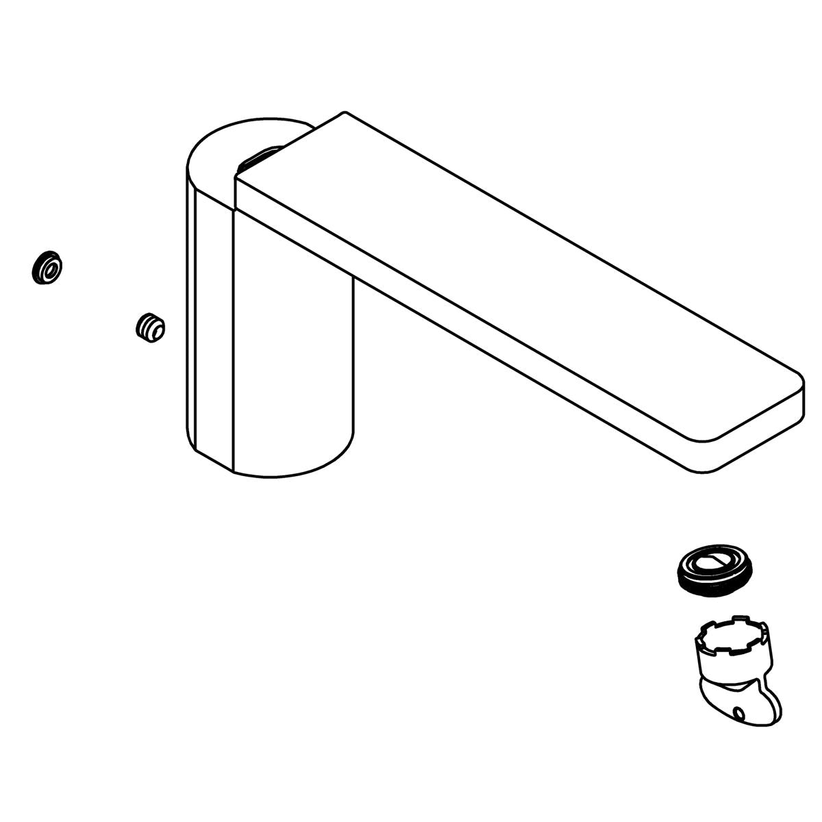 KOHLER Spout Assembly - Matte Black, K-1333086-BL