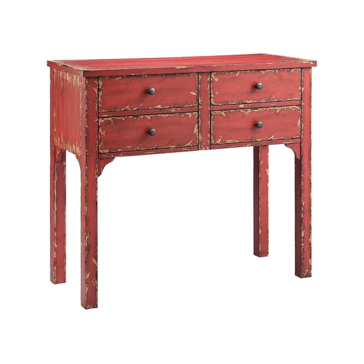 ELK STUDIO 13370 Wilber 4-Drawer Console - Brick Red