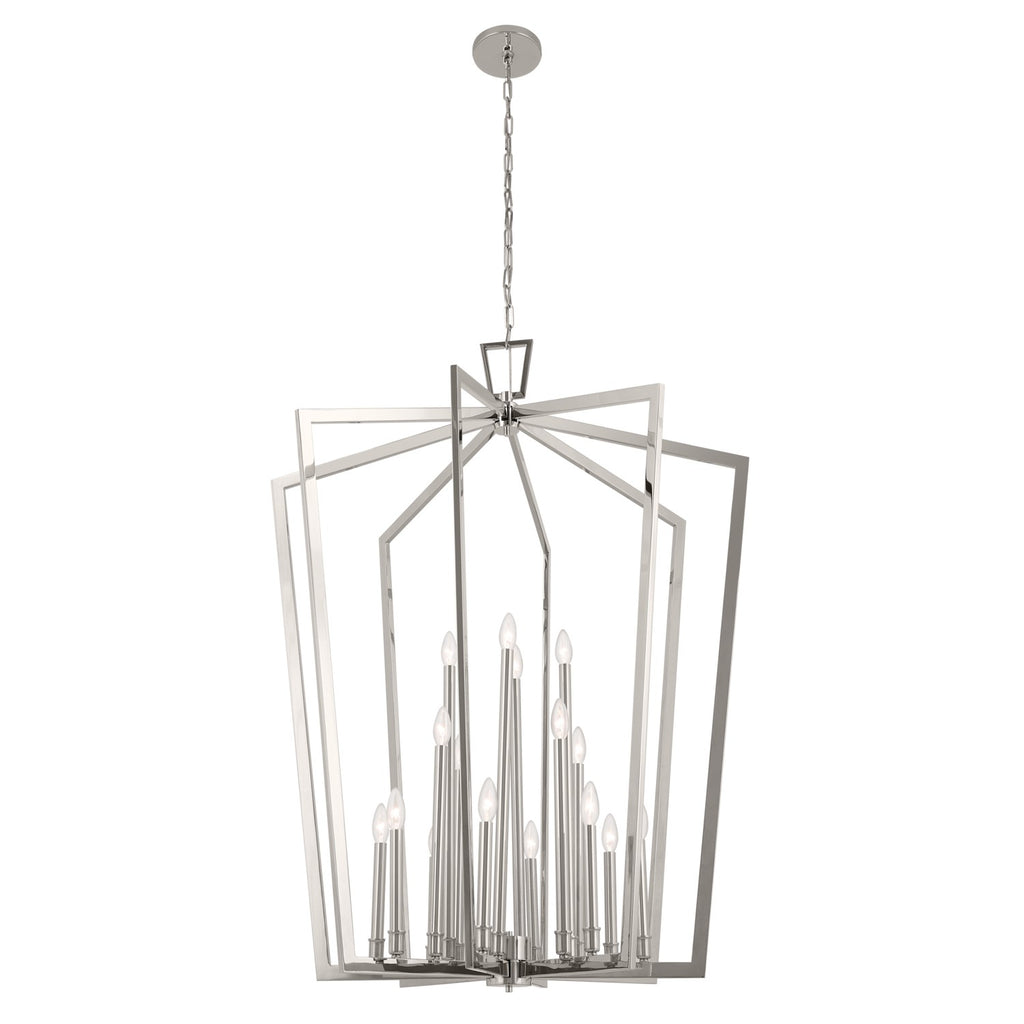 KICHLER 43499PN Abbotswell 49 Inch 16 Light Foyer Pendant In Polished Nickel