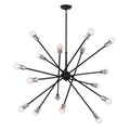 KICHLER 52537BK Armstrong 63" 16 Light Chandelier In Black