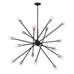 KICHLER 52537BK Armstrong 63" 16 Light Chandelier In Black