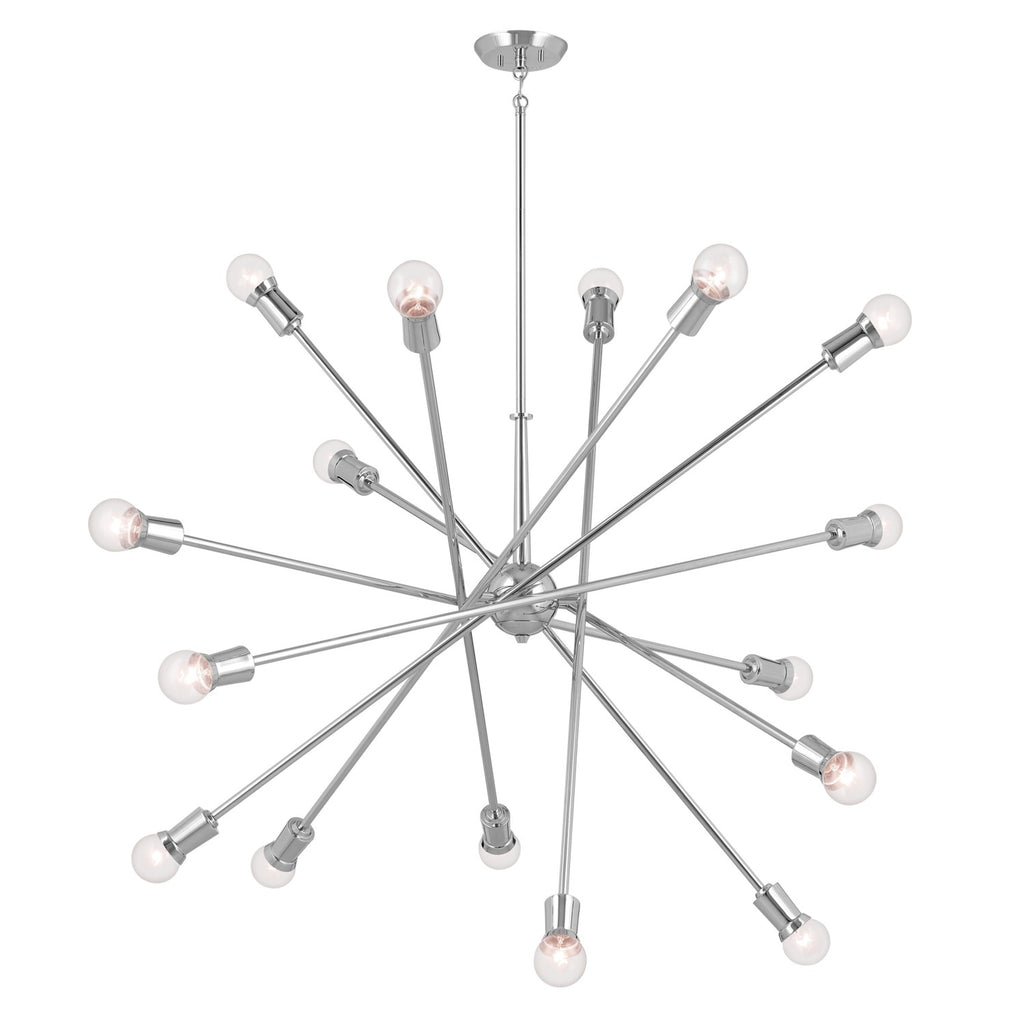 KICHLER 52537CH Armstrong 63" 16 Light Chandelier In Chrome