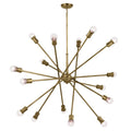 KICHLER 52537NBR Armstrong 63" 16 Light Chandelier In Natural Brass
