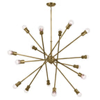 KICHLER 52537NBR Armstrong 63" 16 Light Chandelier In Natural Brass