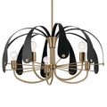 KICHLER 52572CPZ Petal 31 Inch 5 Light Chandelier In Champagne Bronze With Black Or White