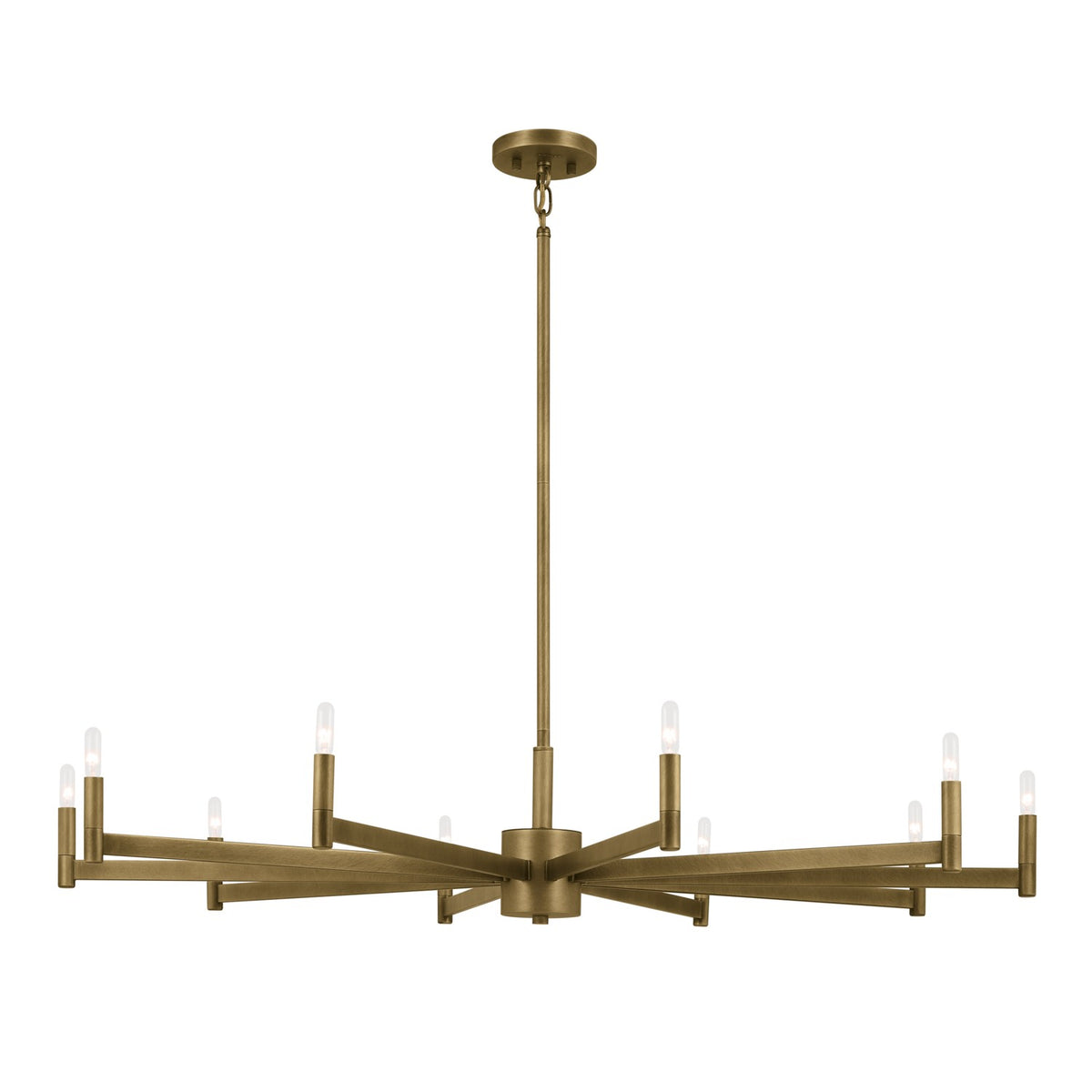 KICHLER 52613NBR Erzo 48" 10 Light Chandelier In Natural Brass