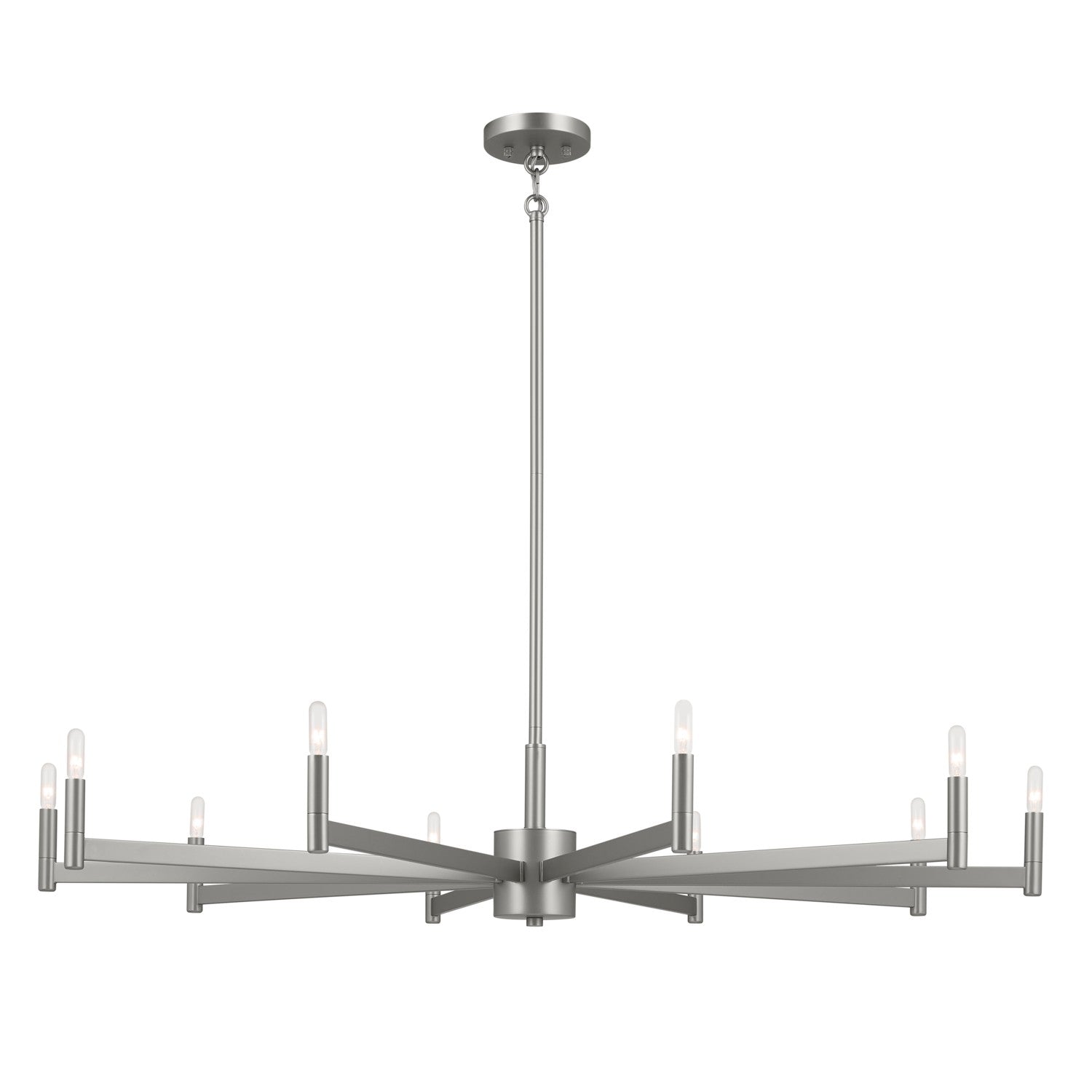 KICHLER 52613SN Erzo 48" 10 Light Chandelier In Satin Nickel