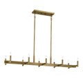 KICHLER 52614NBR Erzo 50" 10 Light Linear Chandelier In Natural Brass