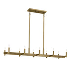 KICHLER 52614NBR Erzo 50" 10 Light Linear Chandelier In Natural Brass