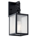 KICHLER 59005BKT Lahden 12.25" 1 Light Outdoor Wall Light With Clear Seeded Glass In Textured Black