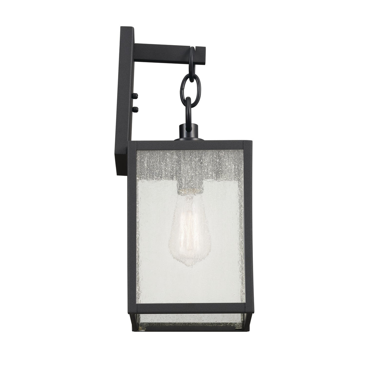 KICHLER 59006BKT Lahden 17" 1 Light Outdoor Wall Light With Clear Seeded Glass In Textured Black