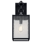 KICHLER 59007BKT Lahden 21.75" 1 Light Outdoor Wall Light With Clear Seeded Glass In Textured Black