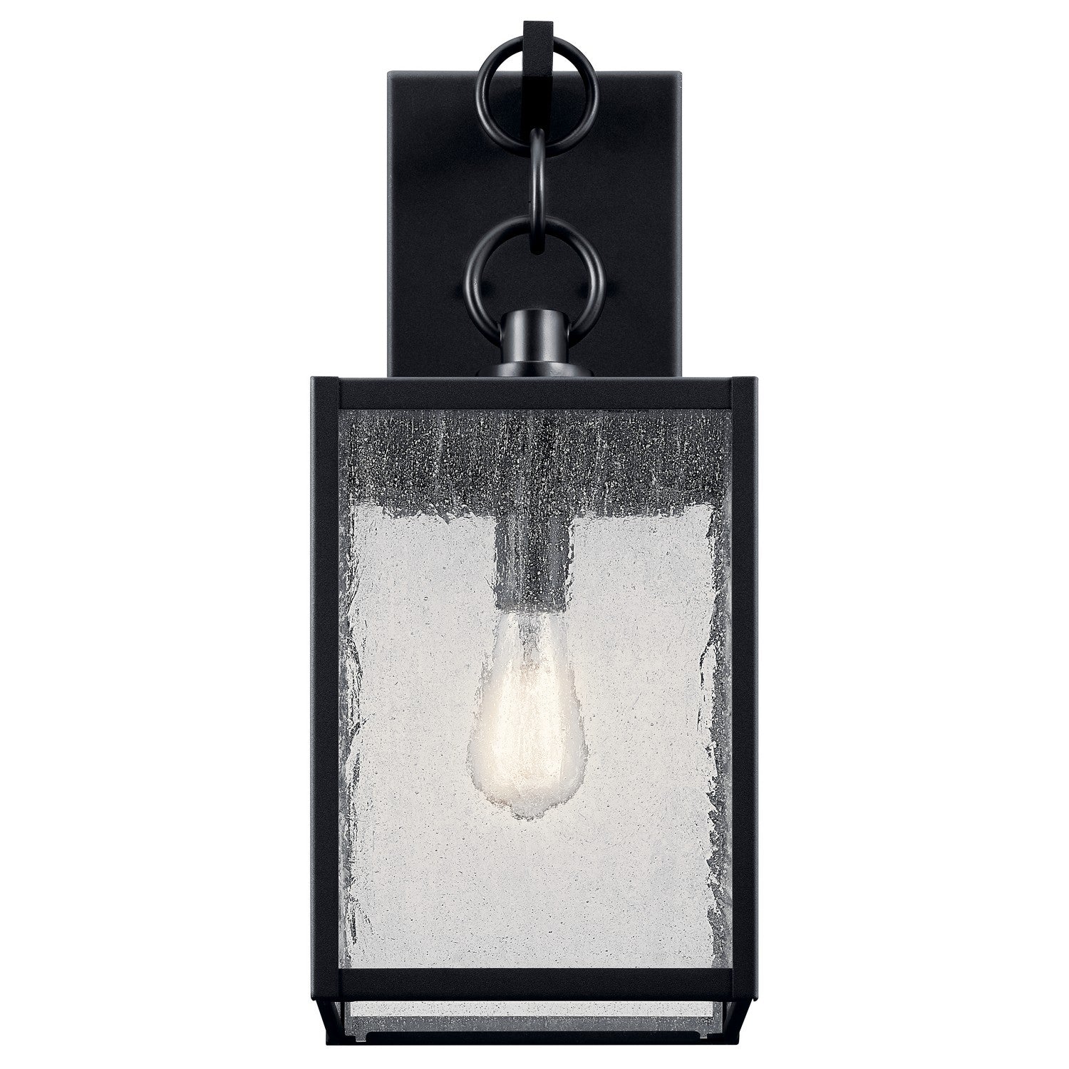 KICHLER 59007BKT Lahden 21.75" 1 Light Outdoor Wall Light With Clear Seeded Glass In Textured Black