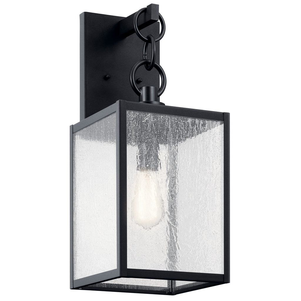 KICHLER 59007BKT Lahden 21.75" 1 Light Outdoor Wall Light With Clear Seeded Glass In Textured Black
