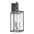 KICHLER 59009WZC Lahden 26" 3 Light Outdoor Wall Light With Clear Seeded Glass In Weathered Zinc